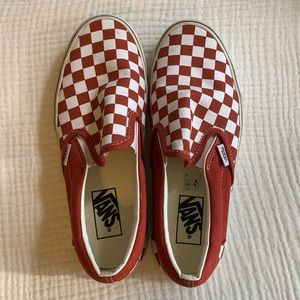 Vans Slip Ons Bossa Nova Checkered Red